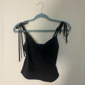 Tank top with bow straps